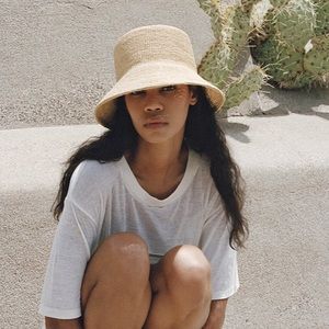 Vintage Raffia Straw Beach Hat